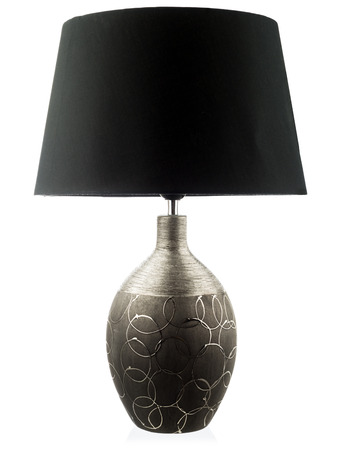 Modern table lamp isolated on whiteの写真素材