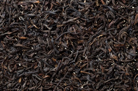 Heap of dry chinese green tea - background texture. Macro shotの写真素材