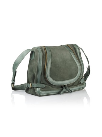 Modern fashionable women handbag isolated on whiteの写真素材