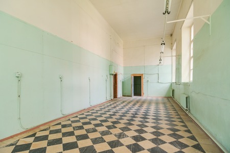 Empty warehouse office or commercial area, industrial backgroundの写真素材