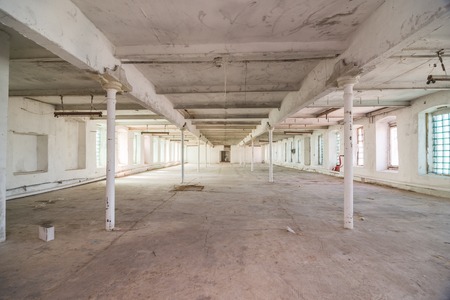 Empty warehouse office or commercial area, industrial backgroundの写真素材