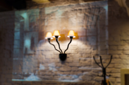 Restaurant abstract blur background with bokeh imageの写真素材