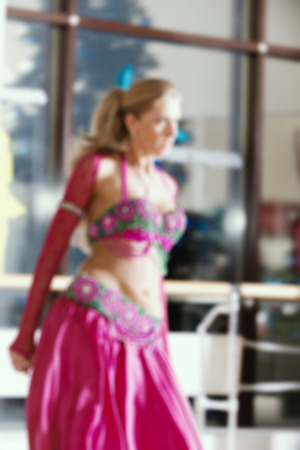 Dance class for women at fitness centre abstract blur backgroundの写真素材
