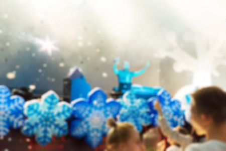 Blur background of people hanging out at the concertの写真素材