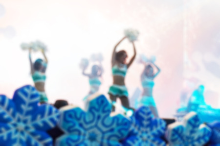 Blur background of people hanging out at the concertの写真素材