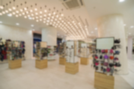 Abstract background of modern shopping mall, shallow depth of focusの写真素材