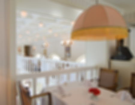 Restaurant abstract blur background with bokeh imageの写真素材