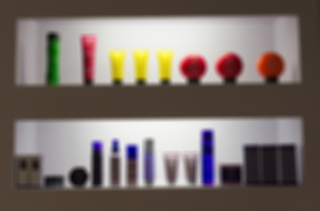 Modern beauty salon blur background with bokehの写真素材