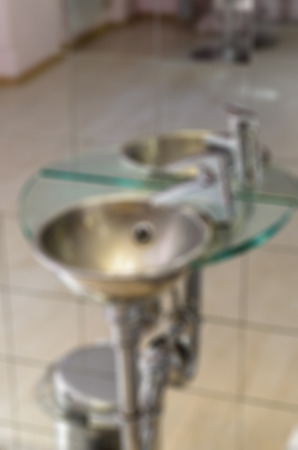 Modern beauty salon blur background with bokehの写真素材