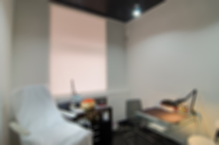 Modern beauty salon blur background with bokehの写真素材