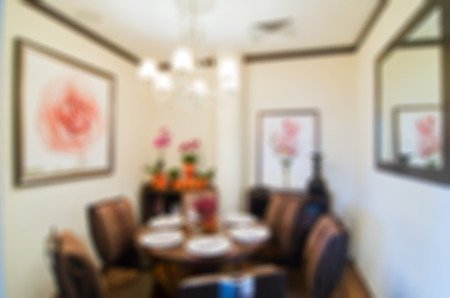 Restaurant abstract blur background with bokeh imageの写真素材