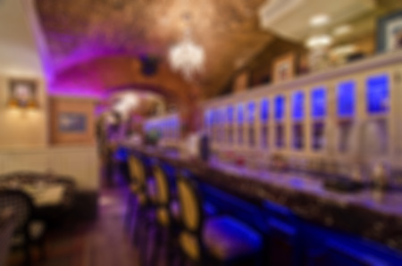 Restaurant abstract blur background with bokeh imageの写真素材