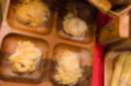 Restaurant abstract blur background with bokeh imageの写真素材