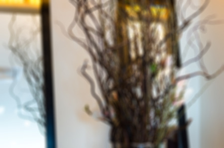 Restaurant abstract blur background with bokeh imageの写真素材