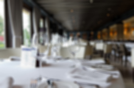 Restaurant abstract blur backgroundの写真素材