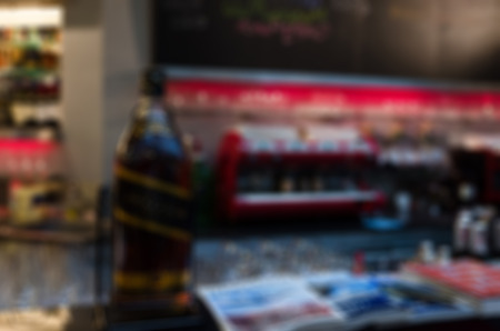 Restaurant abstract blur background with bokeh imageの写真素材