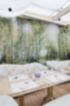 Restaurant abstract blur backgroundの写真素材