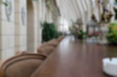 Restaurant abstract blur backgroundの写真素材