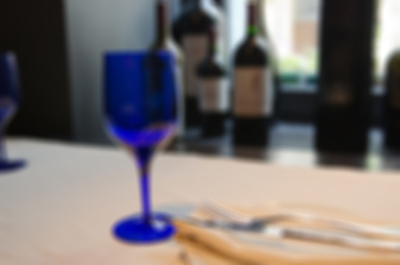 Restaurant wine glass abstract blur backgroundの写真素材