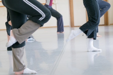 MOSCOW, RUSSIA - August 1, 2008 - Scene of TSEKH International Summer Dance school. Dance teachers from all over the world get to the event to hold classesのeditorial素材