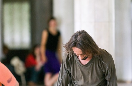 MOSCOW, RUSSIA - August 1, 2008 - Scene of TSEKH International Summer Dance school. Dance teachers from all over the world get to the event to hold classesのeditorial素材