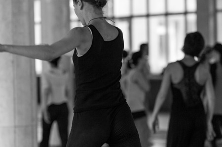 MOSCOW, RUSSIA - August 1, 2008 - Scene of TSEKH International Summer Dance school. Dance teachers from all over the world get to the event to hold classesのeditorial素材