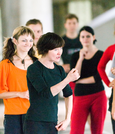 MOSCOW, RUSSIA - August 1, 2008 - Scene of TSEKH International Summer Dance school. Dance teachers from all over the world get to the event to hold classesのeditorial素材