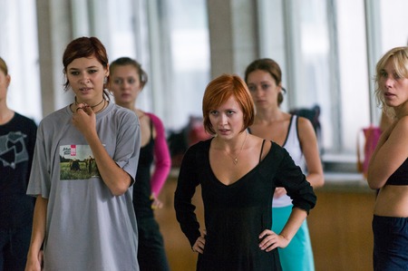 MOSCOW, RUSSIA - August 1, 2008 - Scene of TSEKH International Summer Dance school. Dance teachers from all over the world get to the event to hold classesのeditorial素材