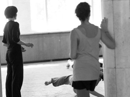 MOSCOW, RUSSIA - August 1, 2008 - Scene of TSEKH International Summer Dance school. Dance teachers from all over the world get to the event to hold classesのeditorial素材