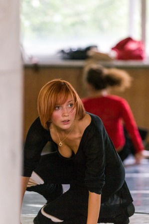 MOSCOW, RUSSIA - August 1, 2008 - Scene of TSEKH International Summer Dance school. Dance teachers from all over the world get to the event to hold classesのeditorial素材