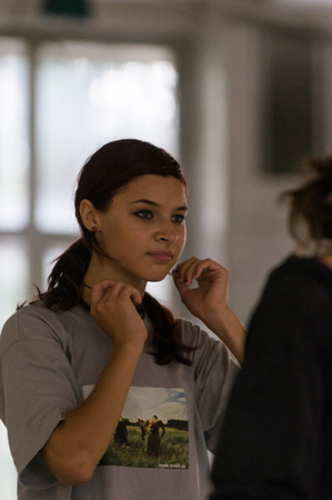 MOSCOW, RUSSIA - August 1, 2008 - Scene of TSEKH International Summer Dance school. Dance teachers from all over the world get to the event to hold classesのeditorial素材