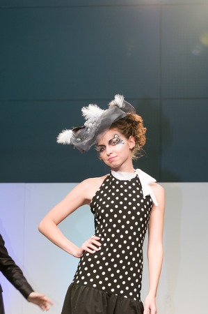 MOSCOW, RUSSIA - October 28, 2009 - Fashion show at Intercharm exhibition public eventのeditorial素材