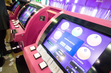 MOSCOW, RUSSIA - June 16, 2010 - Exhibition of gaming gambling and lottery equipmentのeditorial素材