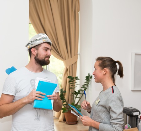 MOSCOW, RUSSIA - August 31, 2014 - Participants of social quest role playing game with Arab Mystery Detective Investigation themeのeditorial素材