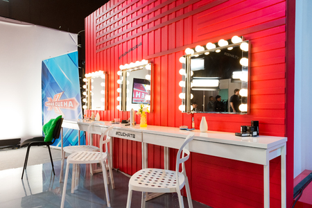 MOSCOW, RUSSIA - January 30, 2015 - TV show filming backstageのeditorial素材