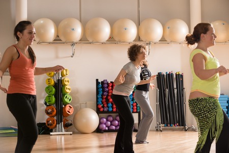 MOSCOW, RUSSIA - December 13, 2012 - Dance class for women at fitness centre