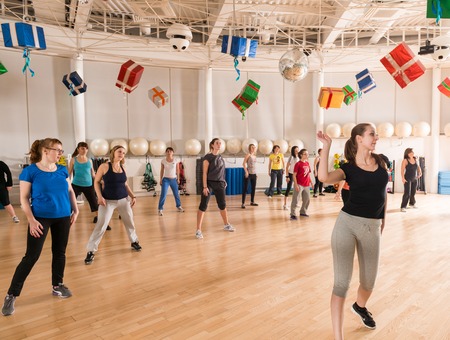 MOSCOW, RUSSIA - December 13, 2012 - Dance class for women at fitness centreのeditorial素材