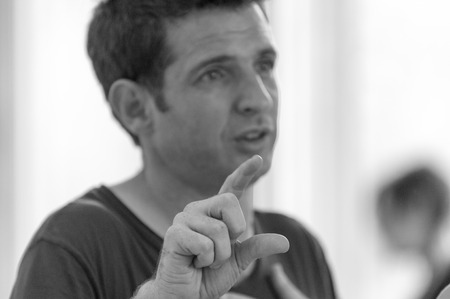 MOSCOW, RUSSIA - August 1, 2008 - Scene of TSEKH International Summer Dance school. Dance teachers from all over the world get to the event to hold classesのeditorial素材