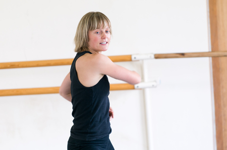 MOSCOW, RUSSIA - August 1, 2008 - Scene of TSEKH International Summer Dance school. Dance teachers from all over the world get to the event to hold classesのeditorial素材