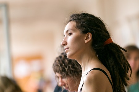 MOSCOW, RUSSIA - August 1, 2008 - Scene of TSEKH International Summer Dance school. Dance teachers from all over the world get to the event to hold classesのeditorial素材