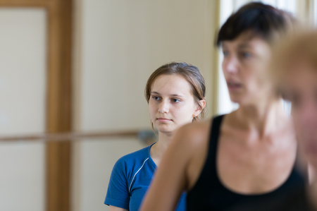 MOSCOW, RUSSIA - August 1, 2008 - Scene of TSEKH International Summer Dance school. Dance teachers from all over the world get to the event to hold classesのeditorial素材