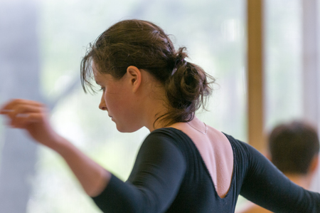 MOSCOW, RUSSIA - August 1, 2008 - Scene of TSEKH International Summer Dance school. Dance teachers from all over the world get to the event to hold classesのeditorial素材