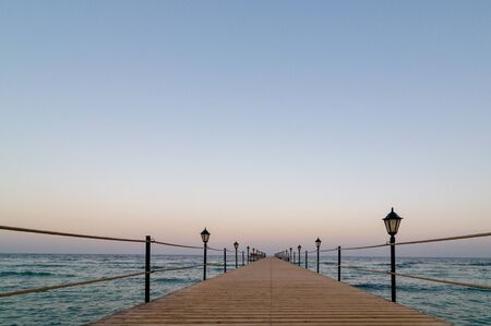 Tranquil wooden pierの写真素材