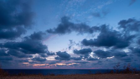 Beautiful cloudscape over Black seaの写真素材