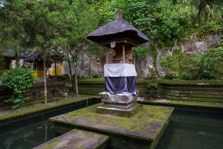 UBUD, BALI INDONESIA - April 18, 2013: Traditional balinese temple at Goa Gajahのeditorial素材