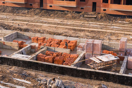 Construction site at winter