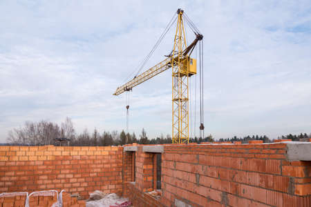 Construction site at winter
