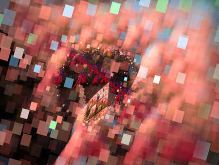 Imaginatory fractal background Imageの写真素材