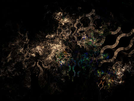 Imaginatory fractal background generated Imageの写真素材
