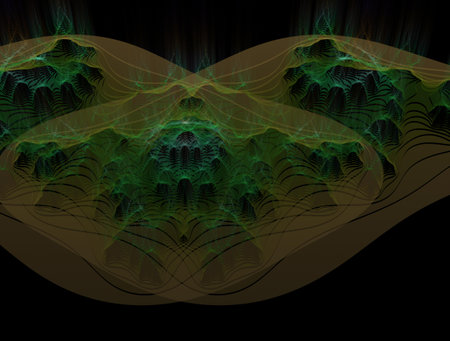 Imaginatory fractal background generated Imageの写真素材